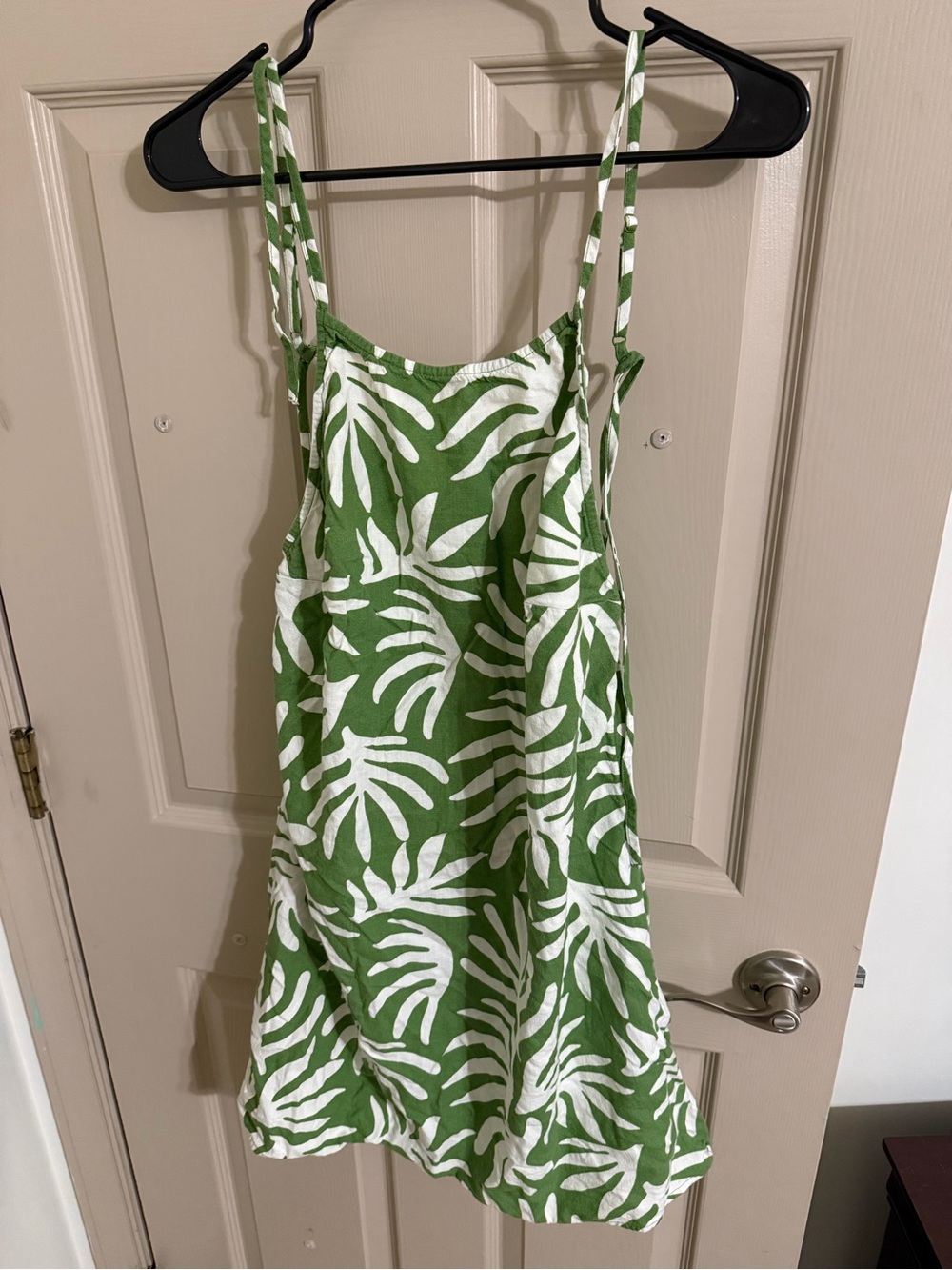 a new day Green Tropical-Print Mini Sundress